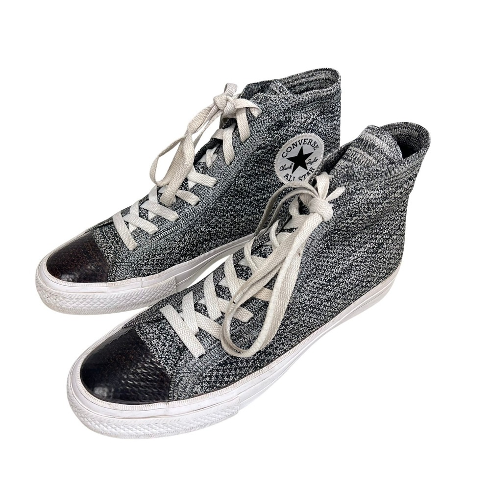 Converse Chuck Taylor All Star Flyknit High Sneakers M 8 W 10 Wolf Gray Lunarlon
